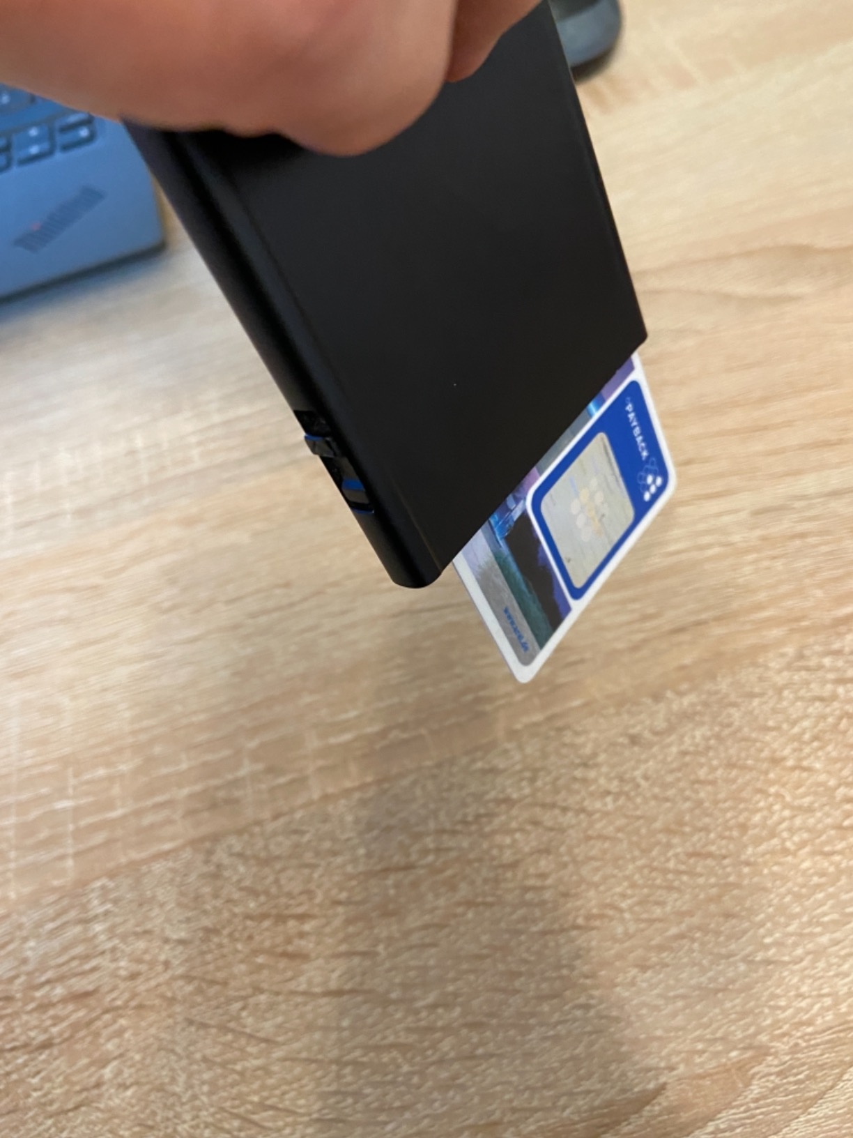 Tru Virtu Credit Card Case Click Slide Brown Aluminium