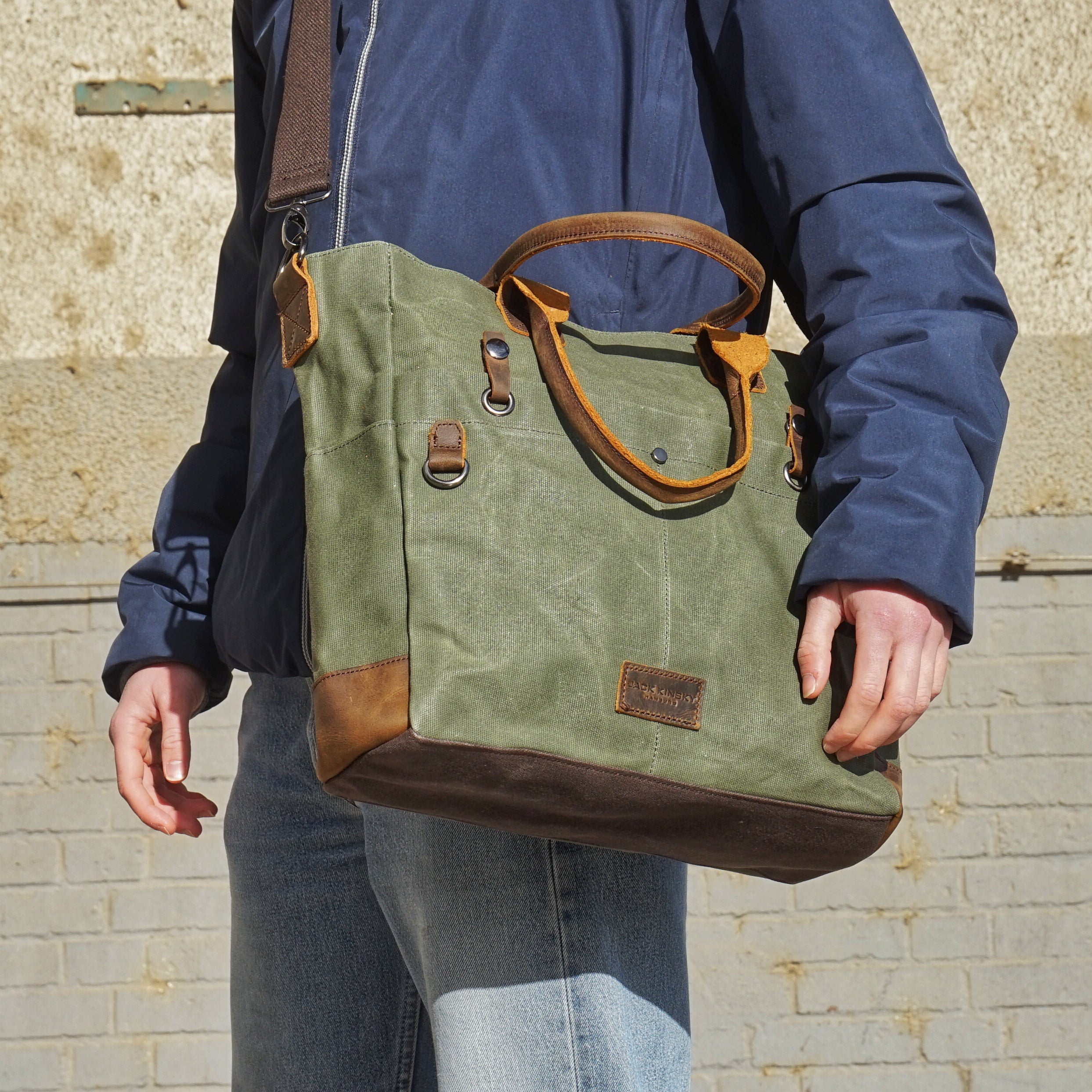 Jack Kinsky Dakar 7 Businesstasche Oliv Canvas
