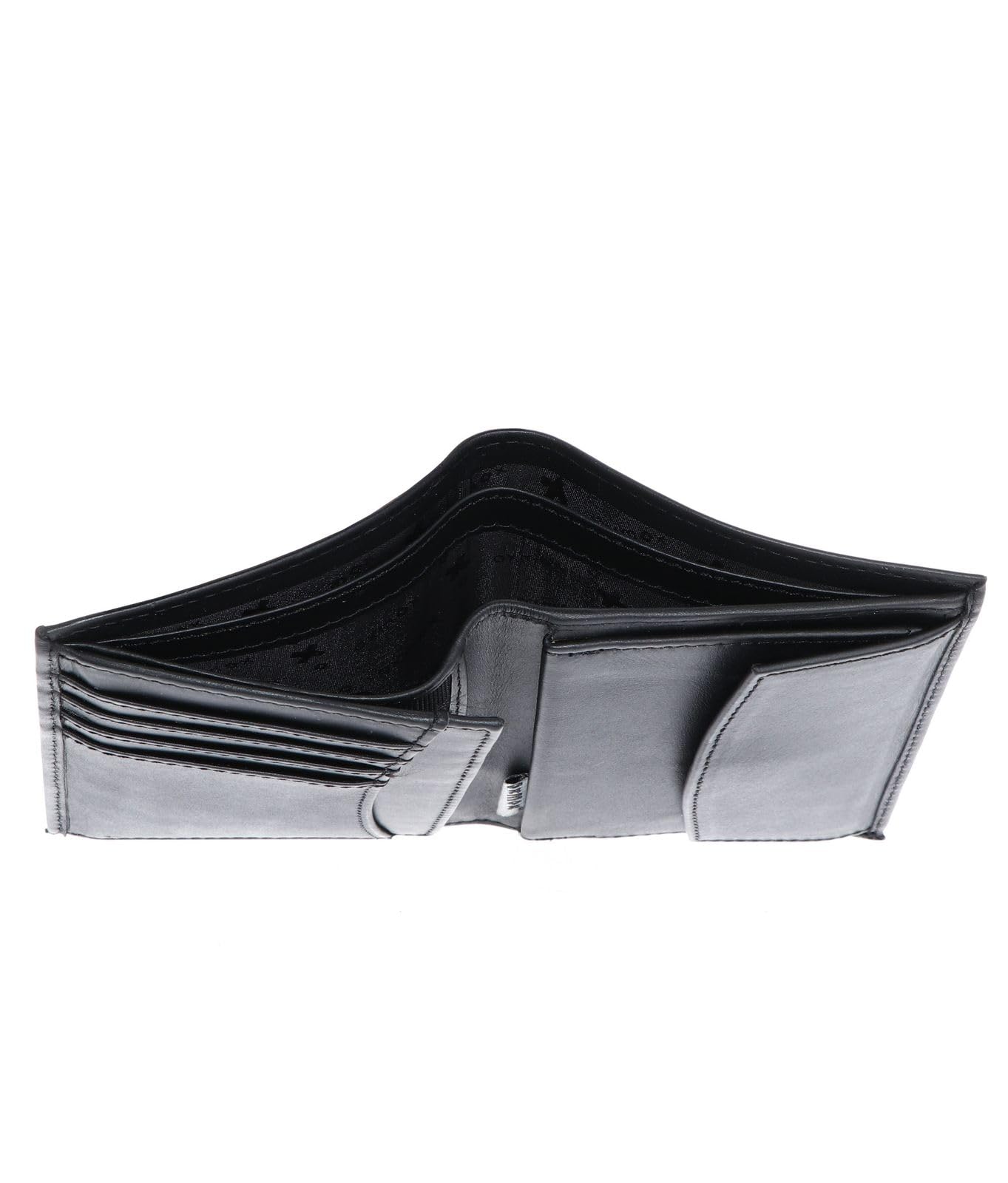 oxmox Leather Kombibörse Lizard Black Rindsleder RFID